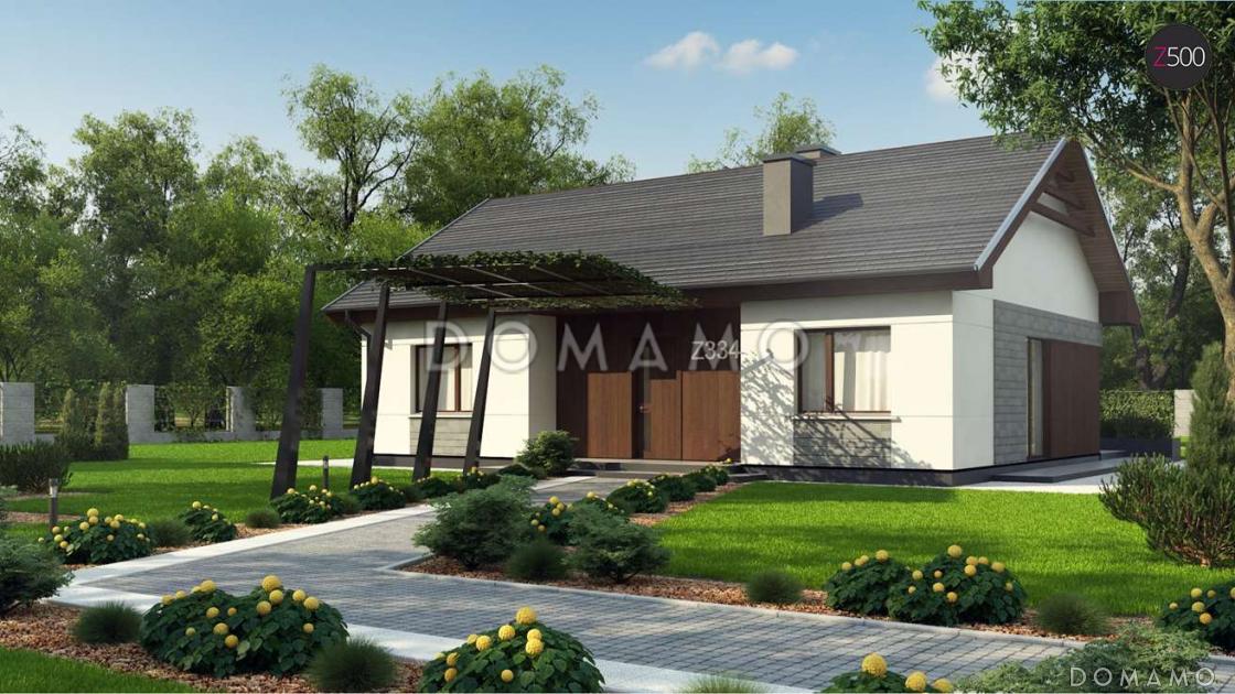 Проект небольшого уютного одноэтажного дома из газобетона с тремя спальнями / 2