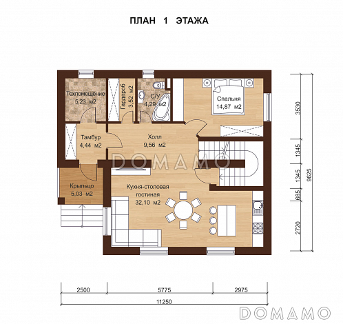 ЛОНДОН 180 / План 1 этажа