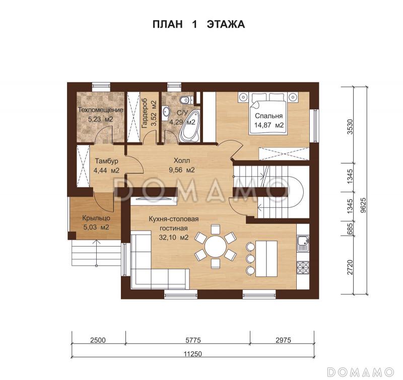 ЛОНДОН 180 / План 1 этажа