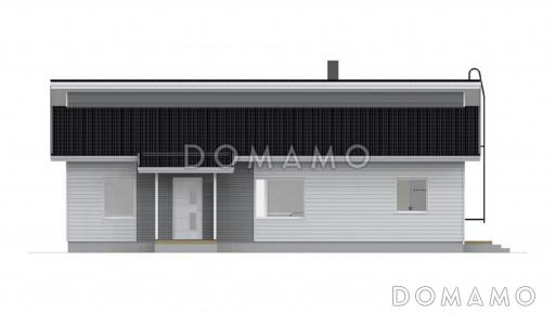 Проект современного каркасного дома с небольшим санузлом / Фасад 3