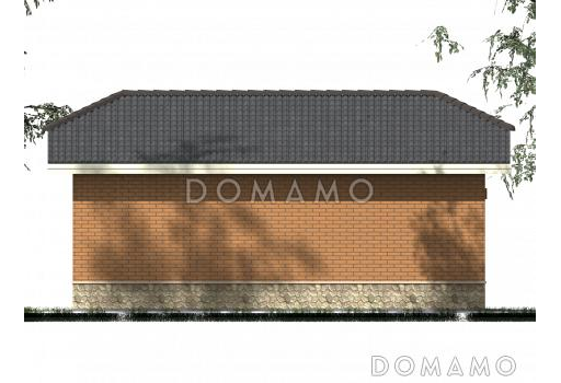 Проект гаража на две машины / Фасад 4