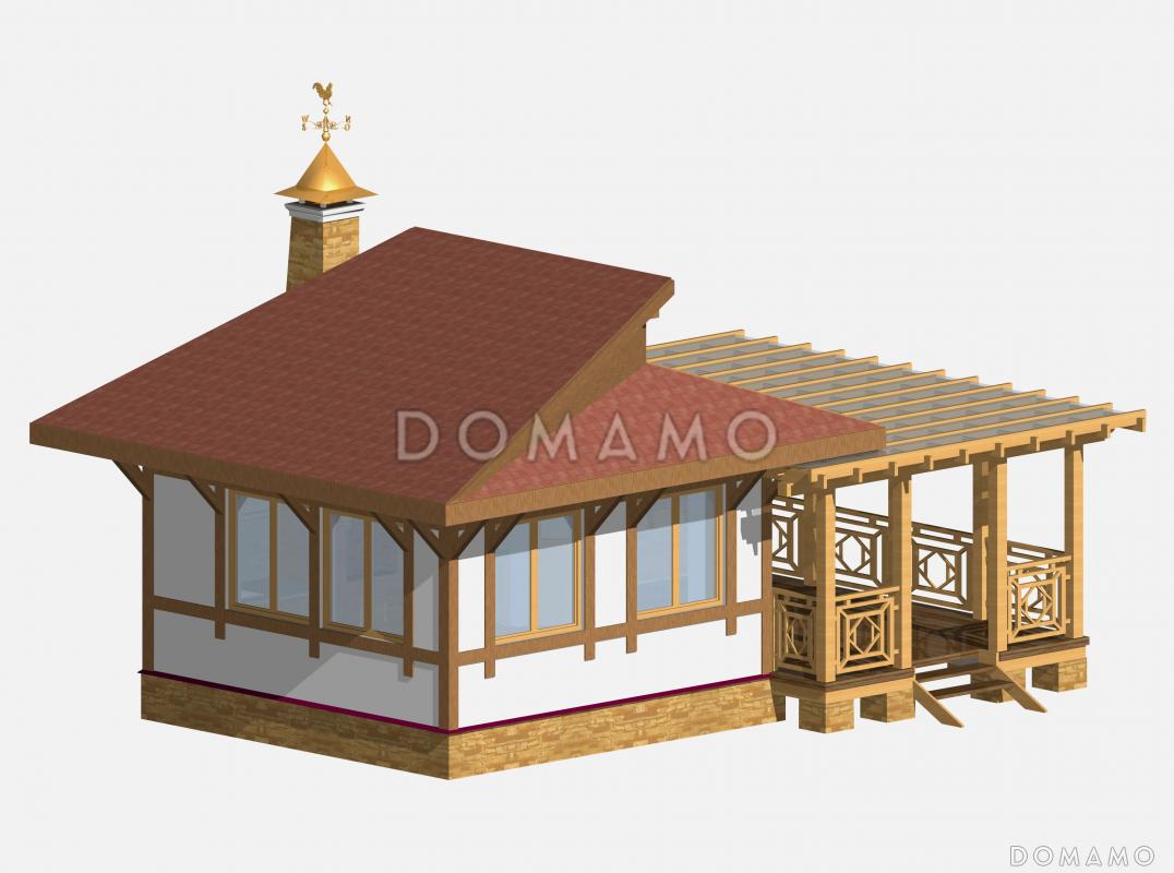 Проект беседки с барбекю / 12