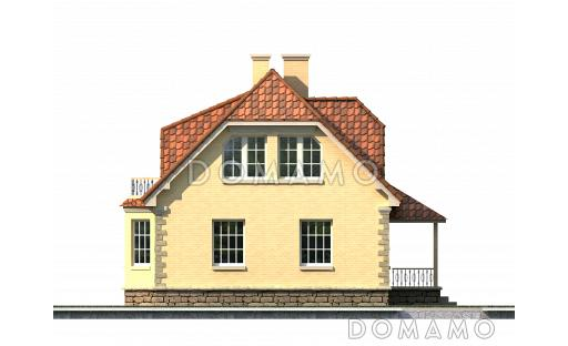 Проект дома в европейском стиле с подвалом / Фасад 2