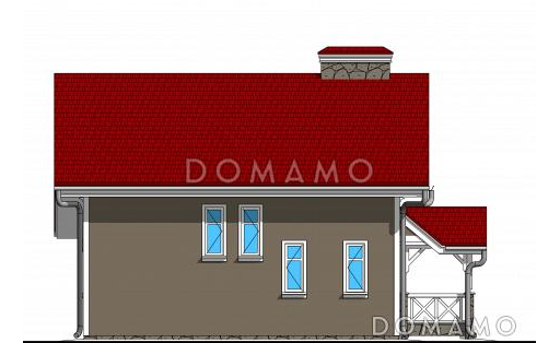 Проект одноэтажного дома с мансардой и подвалом / Фасад 2