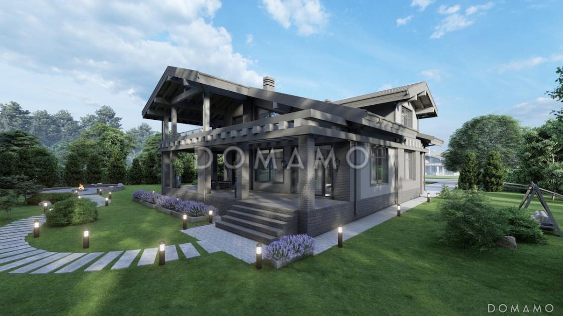 Проект дома с мансардой, вторым светом, балконом и крытой террасой / 5