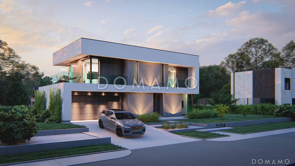 Проект загородного дома с гаражом на две машины, светлой гостиной, террасой, балконом / 8