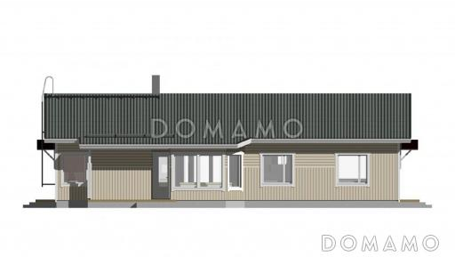 Проект каркасного дома с просторной кухней / Фасад 3