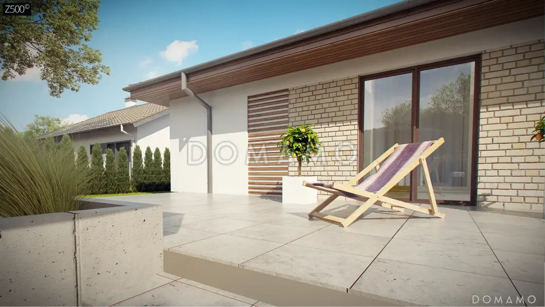 Проект одноэтажного кирпичного дома с гаражом на 2 автомобиля и подвалом / 8