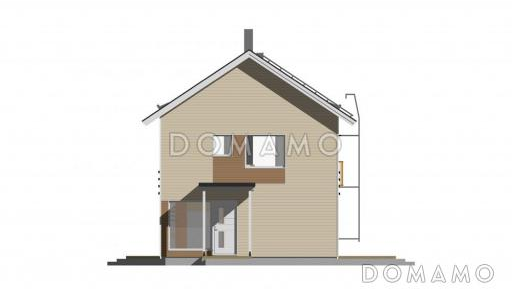 Проект двухэтажного каркасного дома c рациональной планировкой / Фасад 1