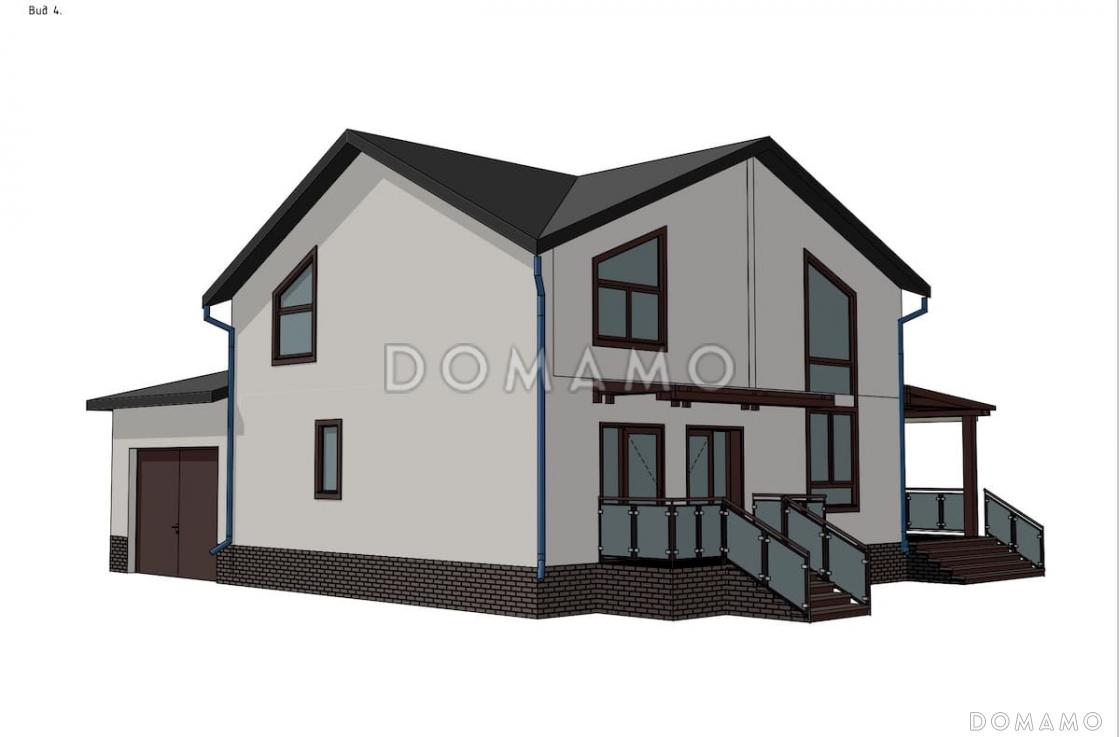 Проект двухэтажного каркасного дома с мансардой и гаражом / 5