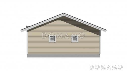 Проект каркасного навеса для двух машин со складским помещением / Фасад 3