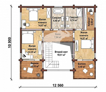PAVLOVO HOUSE 216 / План мансардного этажа PAVLOVO HOUSE 216 / План мансардного этажа