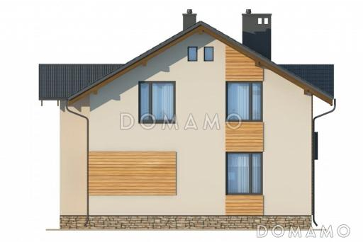 Проект компактного коттеджа с кладовой и пятью спальнями / Фасад 2