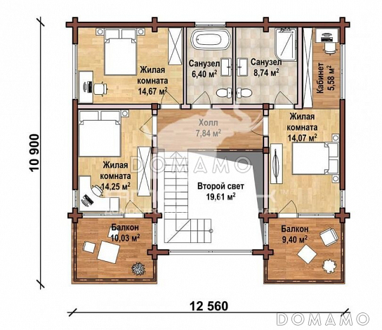 PAVLOVO HOUSE 216 / План мансардного этажа PAVLOVO HOUSE 216 / План мансардного этажа