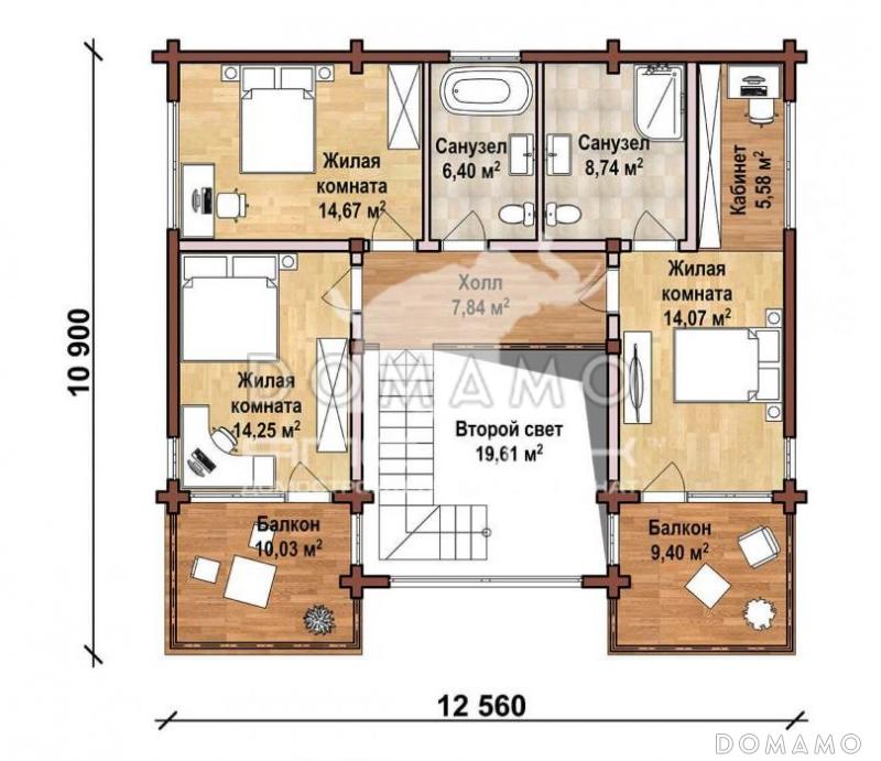 PAVLOVO HOUSE 216 / План мансардного этажа PAVLOVO HOUSE 216 / План мансардного этажа