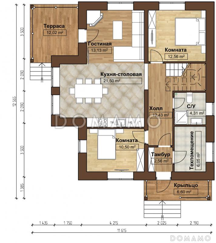 НОРВЕГИЯ 200 К / План 1 этажа