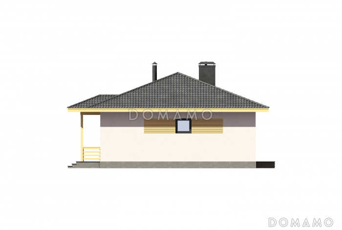Проект одноэтажного газобетонного дома с четырьмя спальнями Проект одноэтажного газобетонного дома с четырьмя спальнями