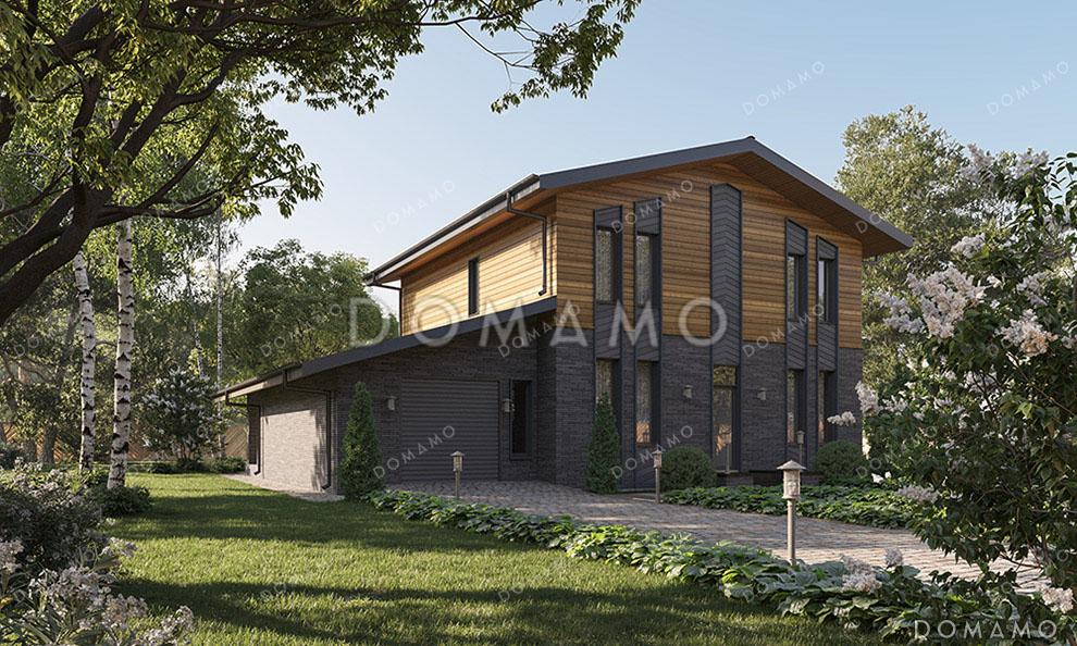 Проект двухэтажного дома с гаражом / 2