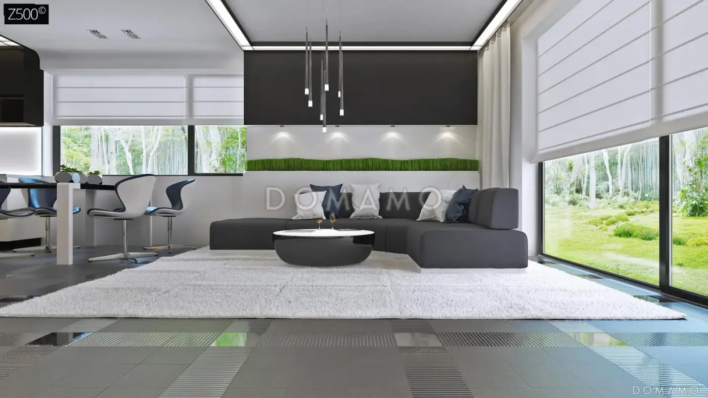 Проект компактного кирпичного дома с 3 спальнями, просторной гостиной и открытой террасой / 14