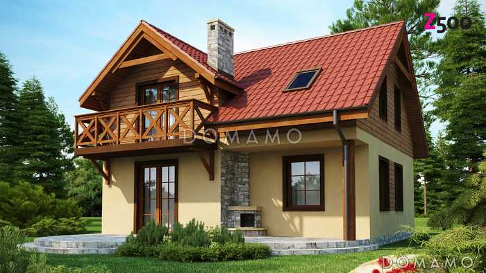 Проект компактного одноэтажного мансардного дома из газобетона квадратной формы с барбекю на террасе Проект компактного одноэтажного мансардного дома из газобетона квадратной формы с барбекю на террасе