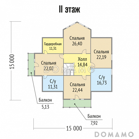 Проект дома с мансардными окнами / План мансардного этажа Проект дома с мансардными окнами / План мансардного этажа