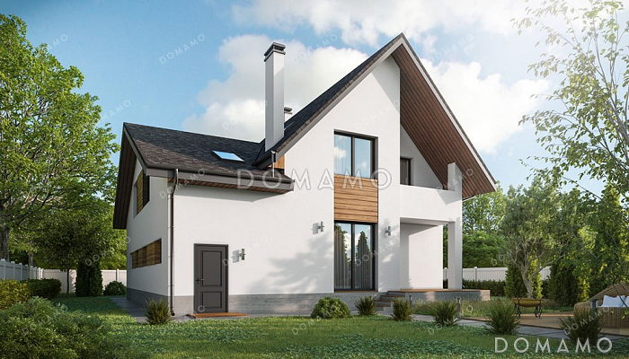 Проект одноэтажного дома с мансардой и гаражом на два автомобиля Проект одноэтажного дома с мансардой и гаражом на два автомобиля