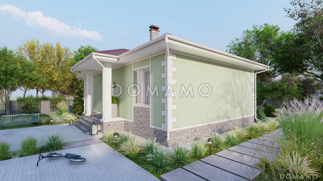 Проект компактного одноэтажного дома из газобетона для небольшой семьи / 4