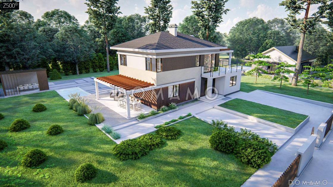 Проект двухэтажного дома из газобетона с сауной, адаптированный для сейсмозоны / 2