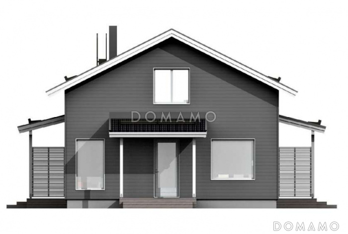 М-164 одноэтажный с мансардой дом