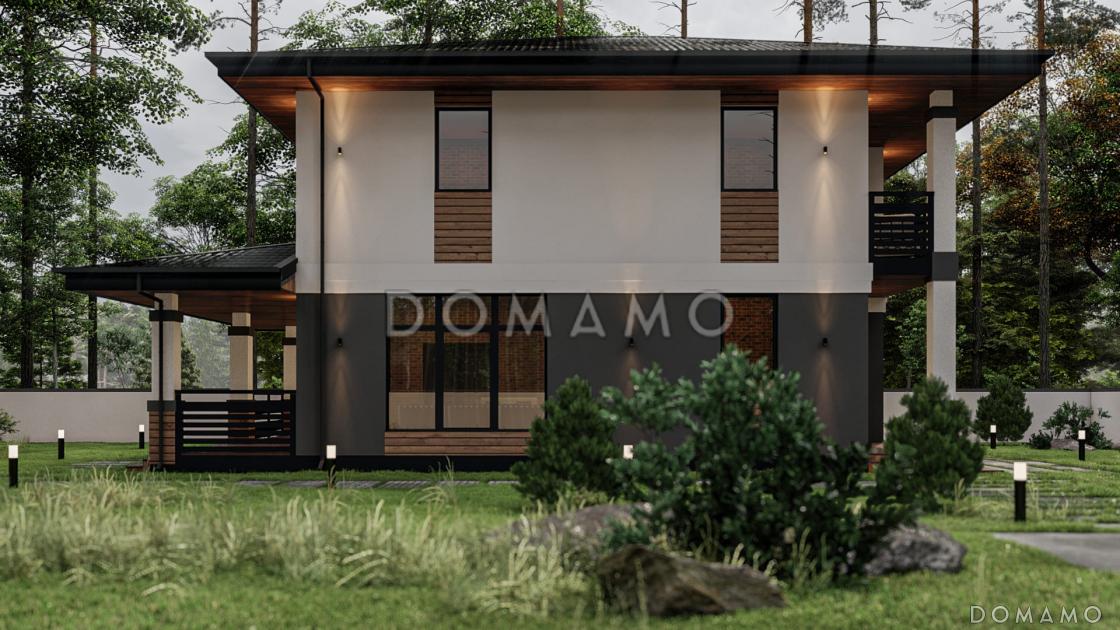 Проект дома из газобетона с 3 спальнями и ванной на втором этаже / 4