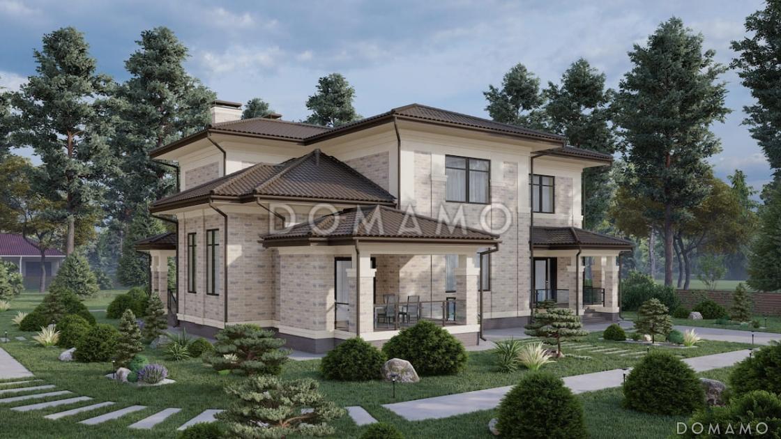 Проект большого дома с 5 спальнями, кабинетом и просторной гостиной / 2