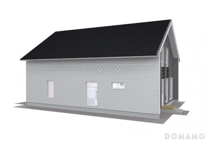 Проект каркасного дома с небольшой кухней Проект каркасного дома с небольшой кухней