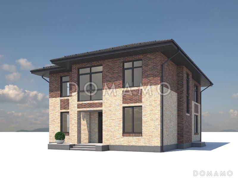 Проект двухэтажного дома с террасой, большой гардеробной, комнатой на первом этаже / 4