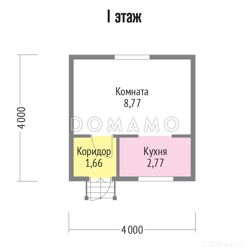 Проект дома из клееного бруса 4х4 / План 1 этажа