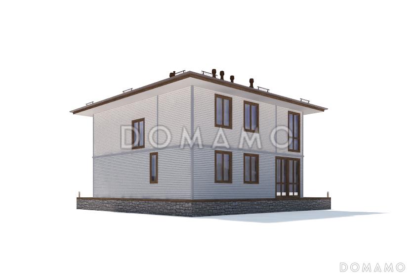 Проект  дома из клееного бруса с небольшим патио / 2