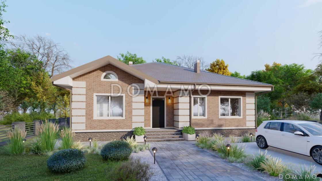 Проект одноэтажного дома из газобетона для небольшой семьи / 1