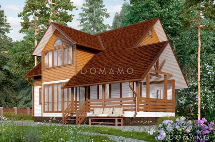 Проект каркасного дома 10х10 с топочной
