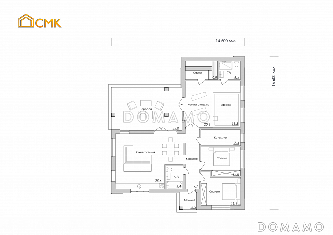 Одинцово / План 1 этажа Одинцово / План 1 этажа