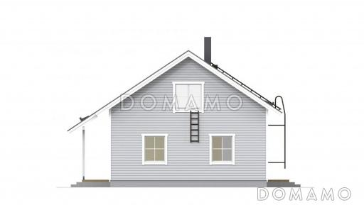 Проект каркасного дома с мансардой и четырьмя спальнями / Фасад 4