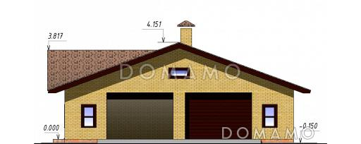 Проект гаража на два автомобиля / Фасад 2