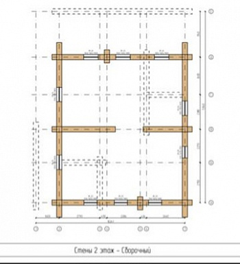 Дом из кедра / План 2 этажа