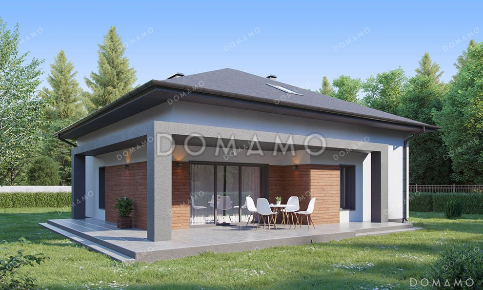 Проект дома с мансардой и террасой в современном стиле / 5