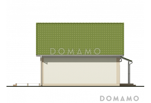 Проект классического одноэтажного мансардного дома из кирпича с четырьмя спальнями и гаражом / Фасад 3