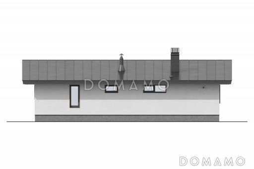 Проект небольшого дома с одной спальней и парной / Фасад 3