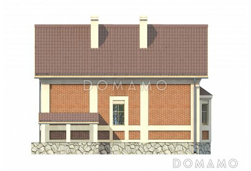 Экономичный загородный дом с подвалом / Фасад 4