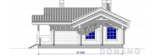 Проект бани c гостевой комнатой и котельной / Фасад 3 Проект бани c гостевой комнатой и котельной / Фасад 3
