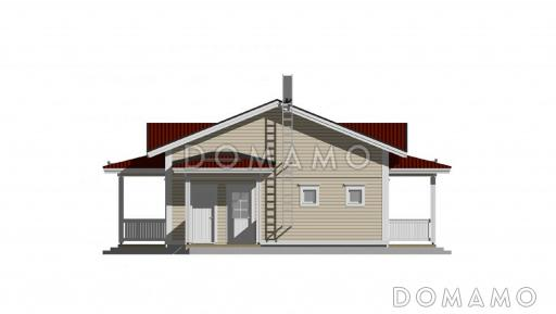 Проект каркасного дома с просторной прихожей / Фасад 3