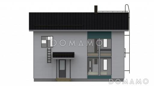 Проект каркасного дома со вторым светом / Фасад 3