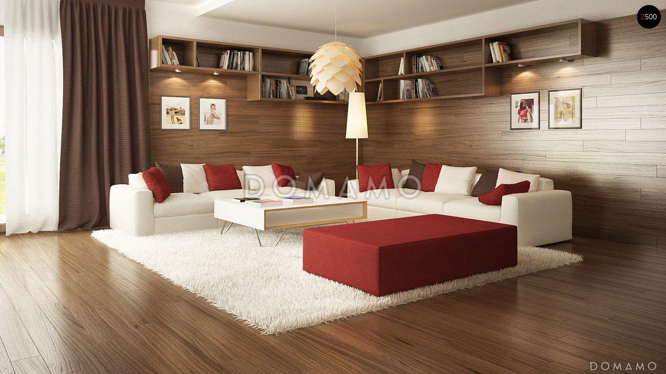 Проект просторного современного одноэтажного дома из кирпича с четырьмя спальнями / 13