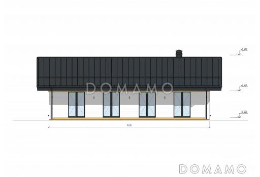 Проект дома из ж/б панелей с комбинированным фасадом SP-122-1 / Фасад 2